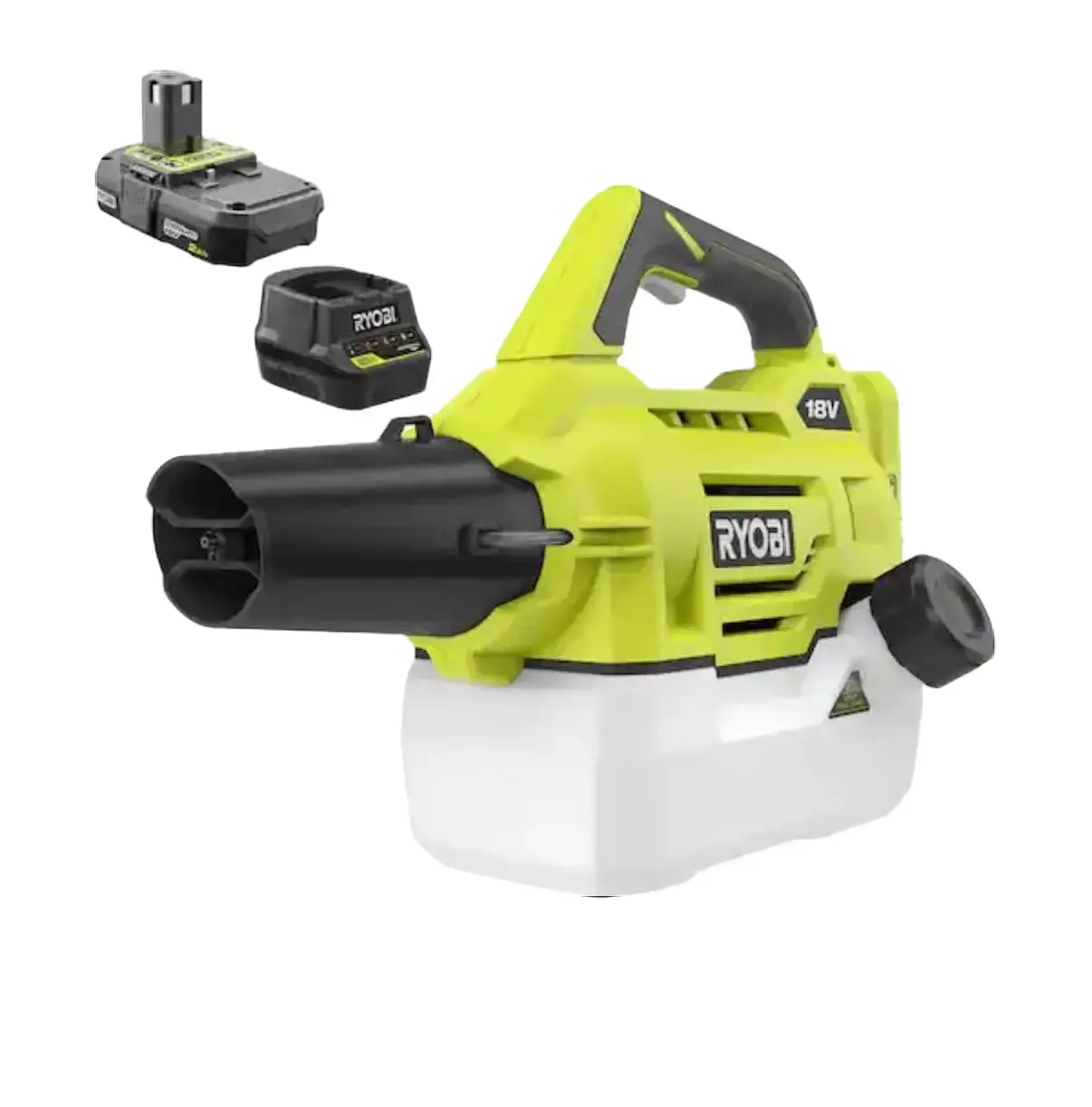 18V Cordless Battery Pond Fogger/Mister for Home Improvement & Garden Supplies, Includes 2.0 Ah Battery and Charger