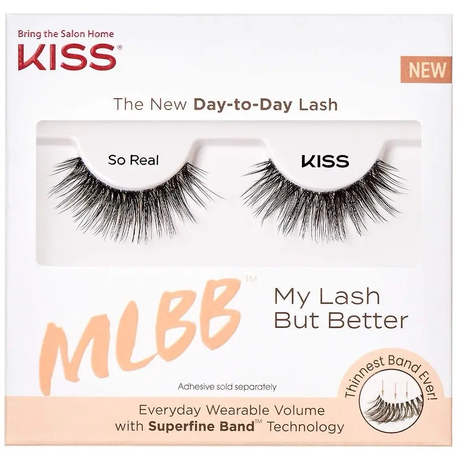 Kiss MLBB My Lashes But Better False Eyelashes - So Real - Cosmetic, Makeup