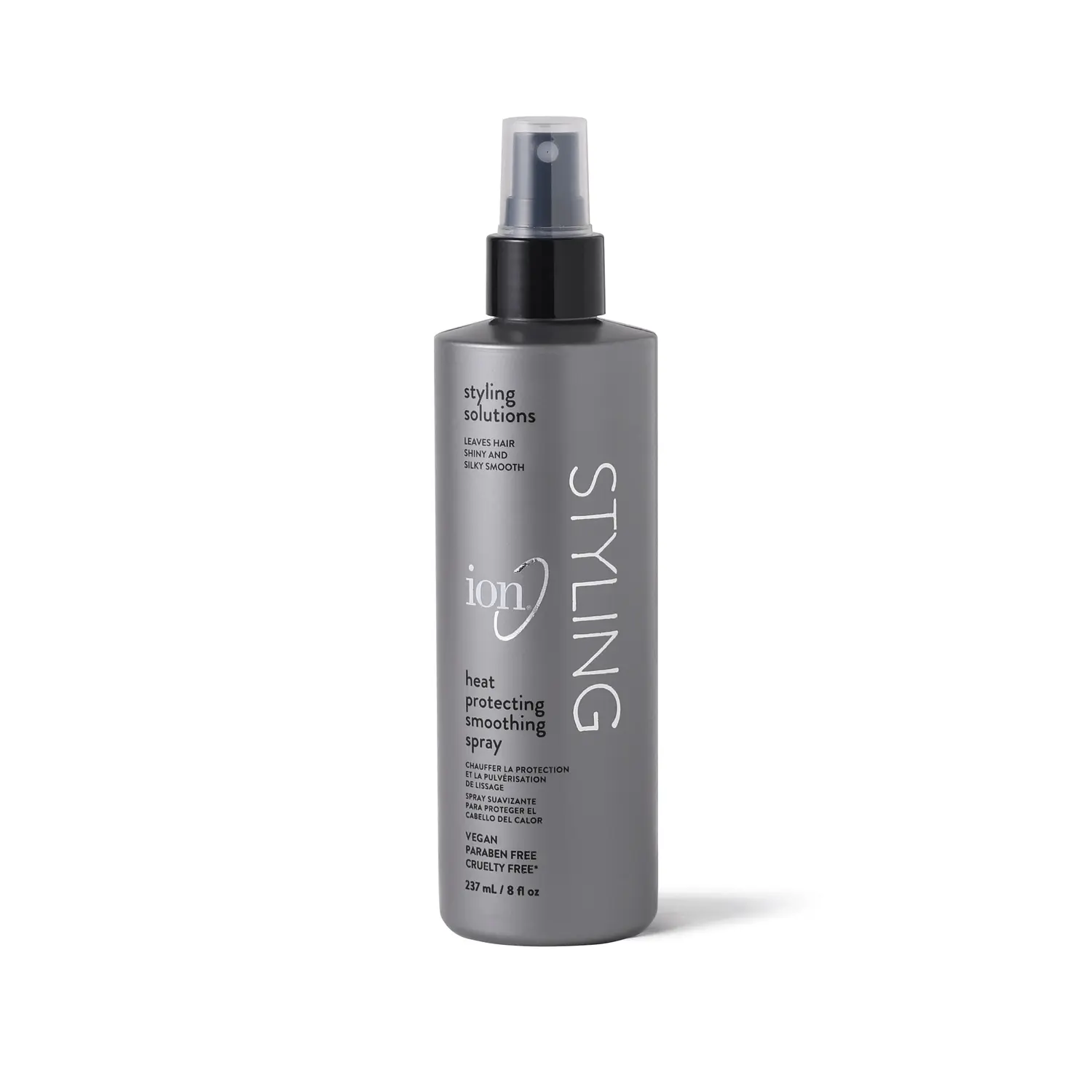 Ion Smoothing Heat Protectant Spray, 8 fl oz, Vegan, Paraben Free, Lightweight, Improves Manageability, Reduces Drying Time