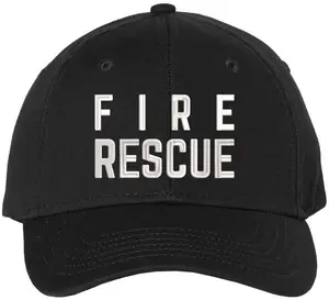Fire Rescue Embroidered Baseball Cap | Firefighter Fire Dept. First Responder Structured Hat