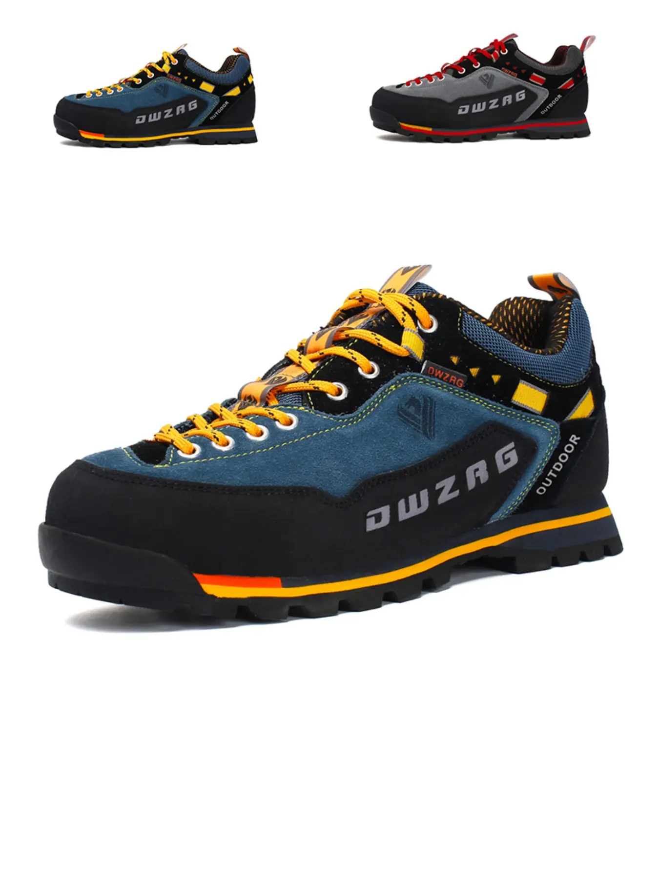Waterproof Hiking Shoes, Outdoor Walking Boots, Mountain Climbing Shoes, Sporty Wedge Heel, Medium Width, All Seasons, Random Print