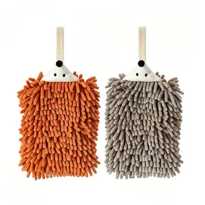 Cute Hedgehog Hanging Hand Towel |   Ultra Absorbent Chenille Fabric |   Thick & Quick Dry |   No Shedding, Space-Saving |   Perfect for Kids, Bathroom & Kitchen |   Great Gift Idea