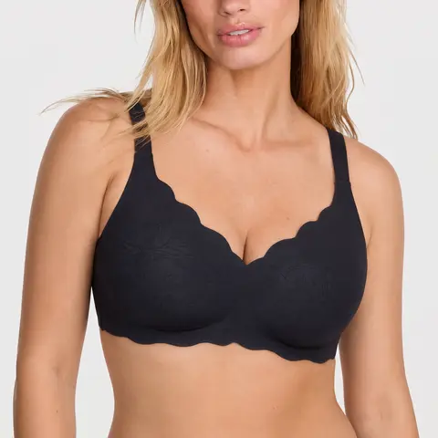 Women’s Lightweight Seamless Wireless Bra, Seamless Push-Up Bra, Soft Comfortable Bra, Deep V Wave Neckline Design, Everyday Wear Bra