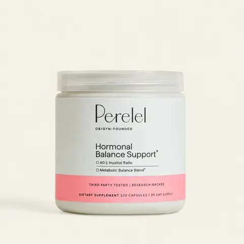 Perelel Hormonal Balance Support – Inositol Supplement for Irregular Cycles, Ovulation & Hormone Balance – Formulated by OB/GYNs – 120 Capsules