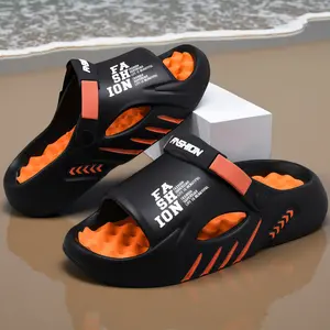 Men's Non-Slip EVA Foam Beach Clogs - Lightweight Slipper Shoes with Airy Cutouts, Cushion Sole for Summer Pool, Vacation Footwear