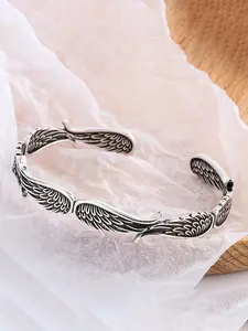 Men's Fashion Wing Design Cuff Bangle, Vintage Alloy Jewelry for Party, Daily Clothing Decor for Boy, Trendy All-match Matching Bracelet for Birthday Gift