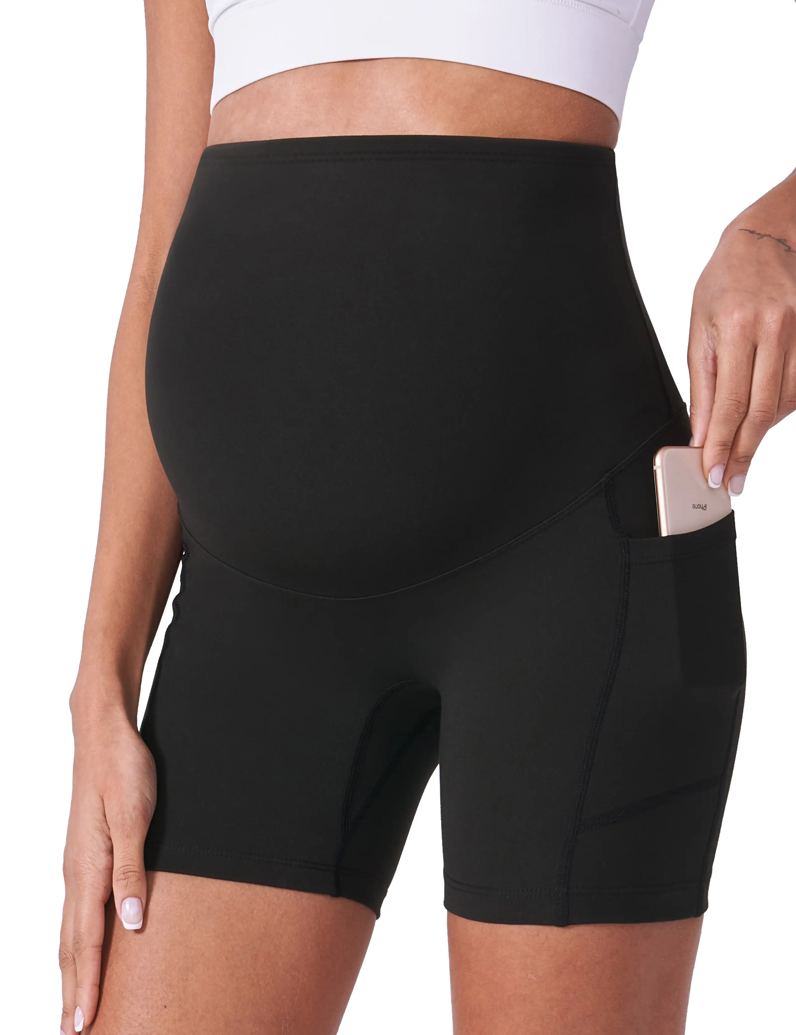 POSHDIVAH Maternity Shorts for Women Over Belly Biker Workout Yoga Active Summer Pregnancy Running Short Leggings 5" pregnancy supply summer clothes c