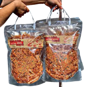 Bánh Tráng Xike Sợi Trộn Tôm Cay Cay Vietnamese Spicy Crispy Rice Paper Snack Signature Street Food 350gram Bag Garlic Crunchy