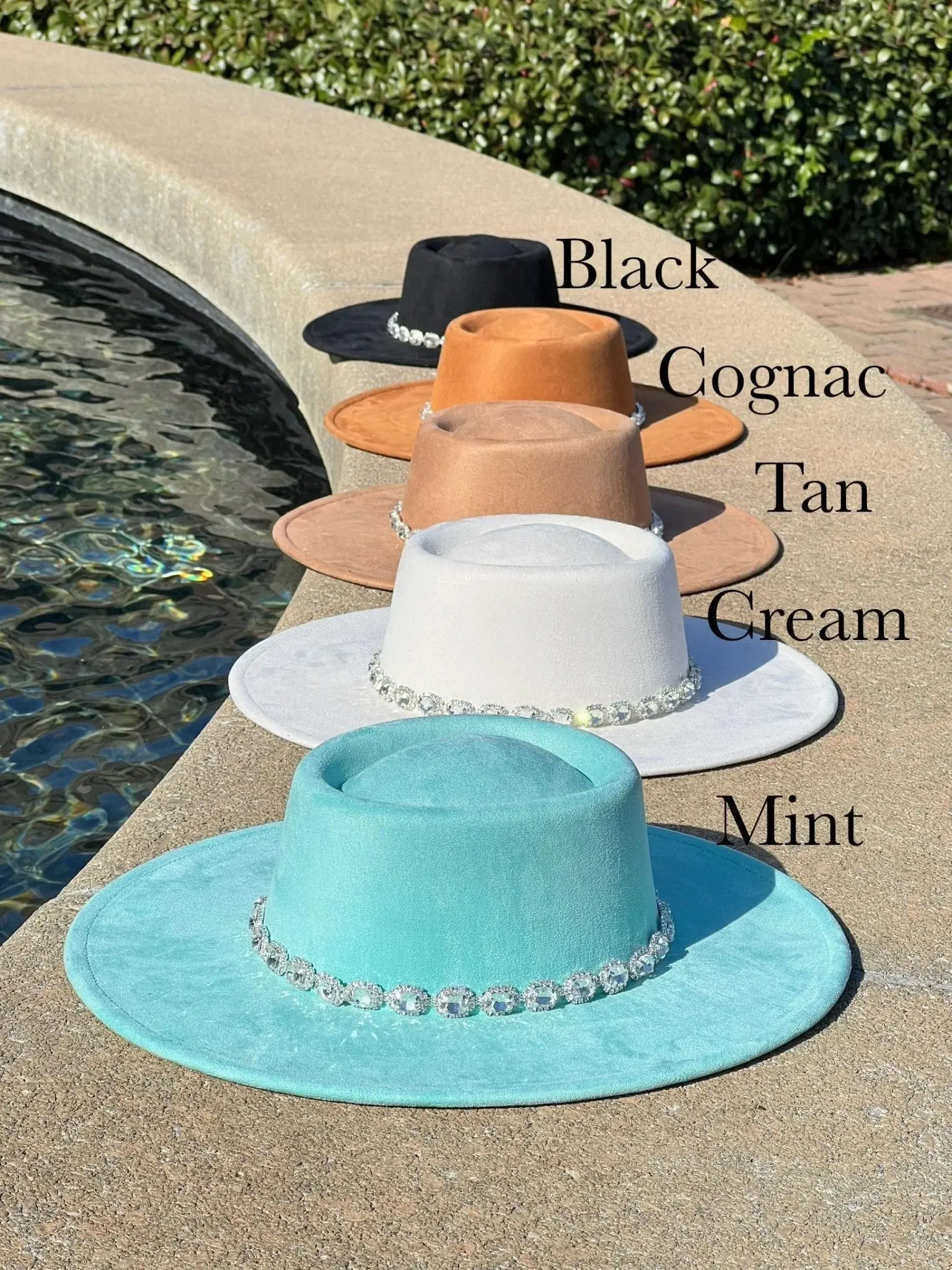Raw diamond round brim Fedora Hat