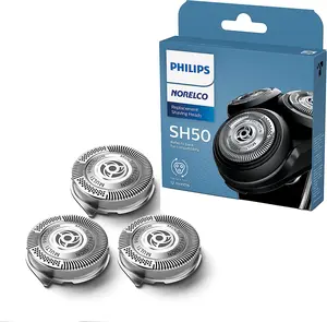 Philips Norelco Genuine SH50/52 Shaving Heads Compatible with Norelco Shaver Series 5000 Rounded and 6000