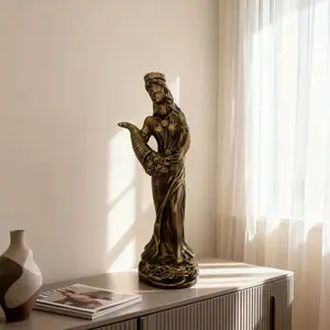 1 piece, statue of the Goddess of Wealth, Greek-style decoration, a unique gift for home or office, suitable for art collectors and enthusiasts, a stunning symbol of prosperity and abundance in Greek mythology