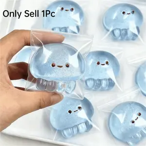 1pc Taba Squishy Jellyfish, Squishy Fidget Toys For, Anxiety&Relaxation|Perfect Desk Accessory, Goodie Bag Fillers, Classroom Prizes, Holiday Party Activity Gift Supplies for Easter Halloween Thanksgiving