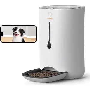 7L Automatic Dog Feeder with Camera, 5G WiFi Cat Food Dispenser, Automatic Cat Feeder with Timer Programmable, HD Camera for Voice and Video Recording