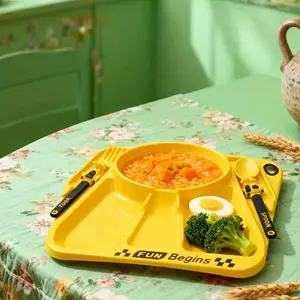 Harley Style Kids Dinnerware Set - Cool Motorcycle Plate + Spoon & Fork for Toddlers! ️ Little Biker's Mealtime Set - BPA-Free Motorcycle Plate & Utensils for Boys  Make Mealtime Epic - Motorcycle Themed Plate Set for Picky Eaters