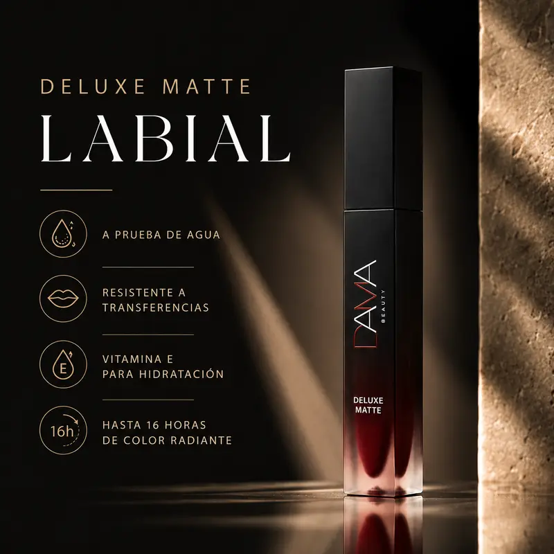 Longlasting Matte Waterproof Lipstick, Cosmetic Makeup Product, Nourishing, Smudgeproof, Transfer-Resistant