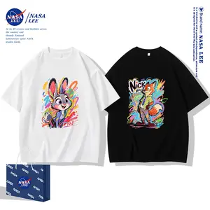 Z00.t0pl.a Couple T-Shirt Nick & Judy  Black White Oversized Graphic Tee