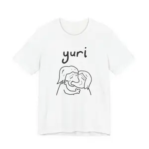 Yuri kiss T-Shirt | lesbian romance graphic tee
