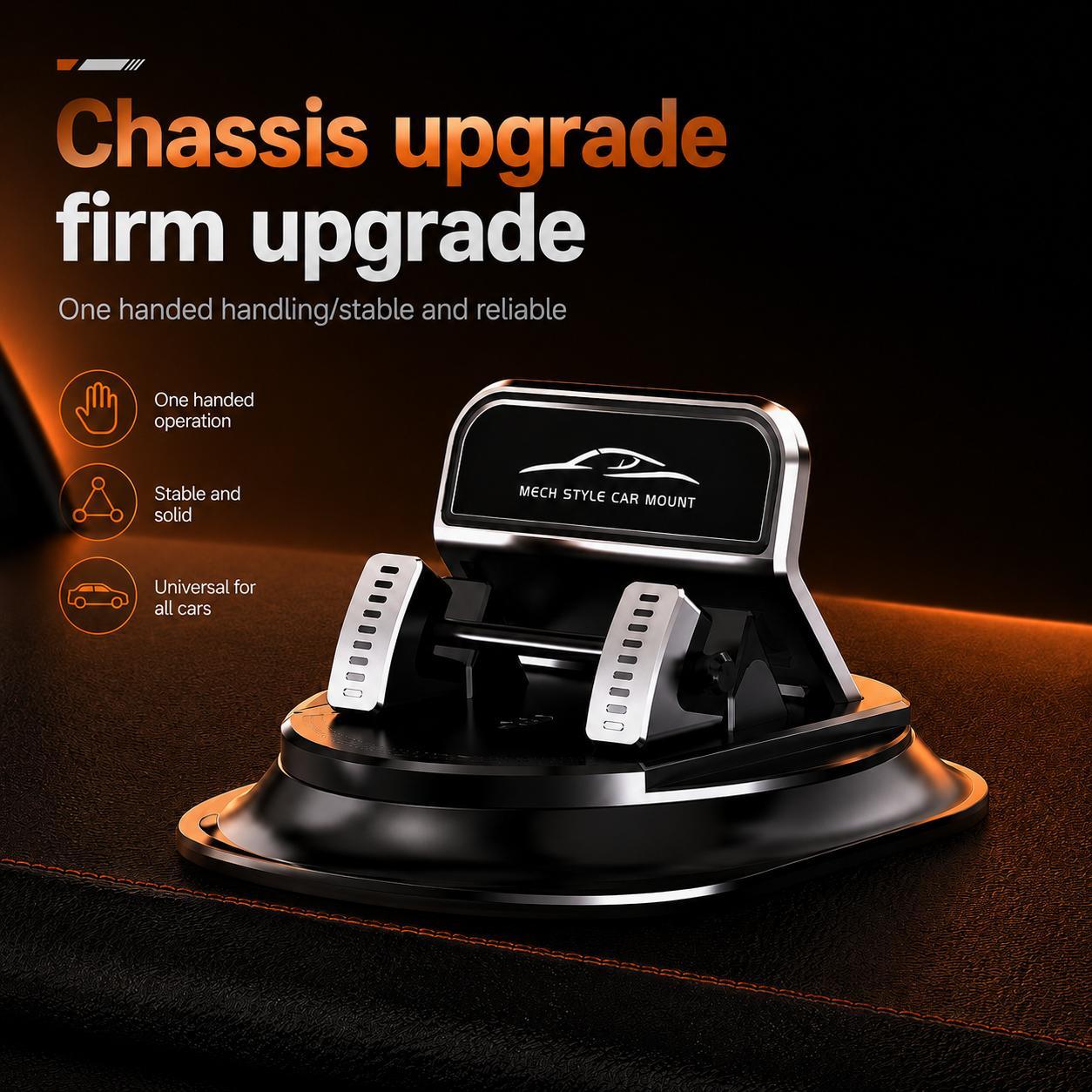 Universal Dashboard Car Phone Mount, 360° Rotatable Viewing, Strong Vacuum Suction Cup, Stable Anti-Slip Holder for All Mobile Phones — Free Car Air Freshener Included