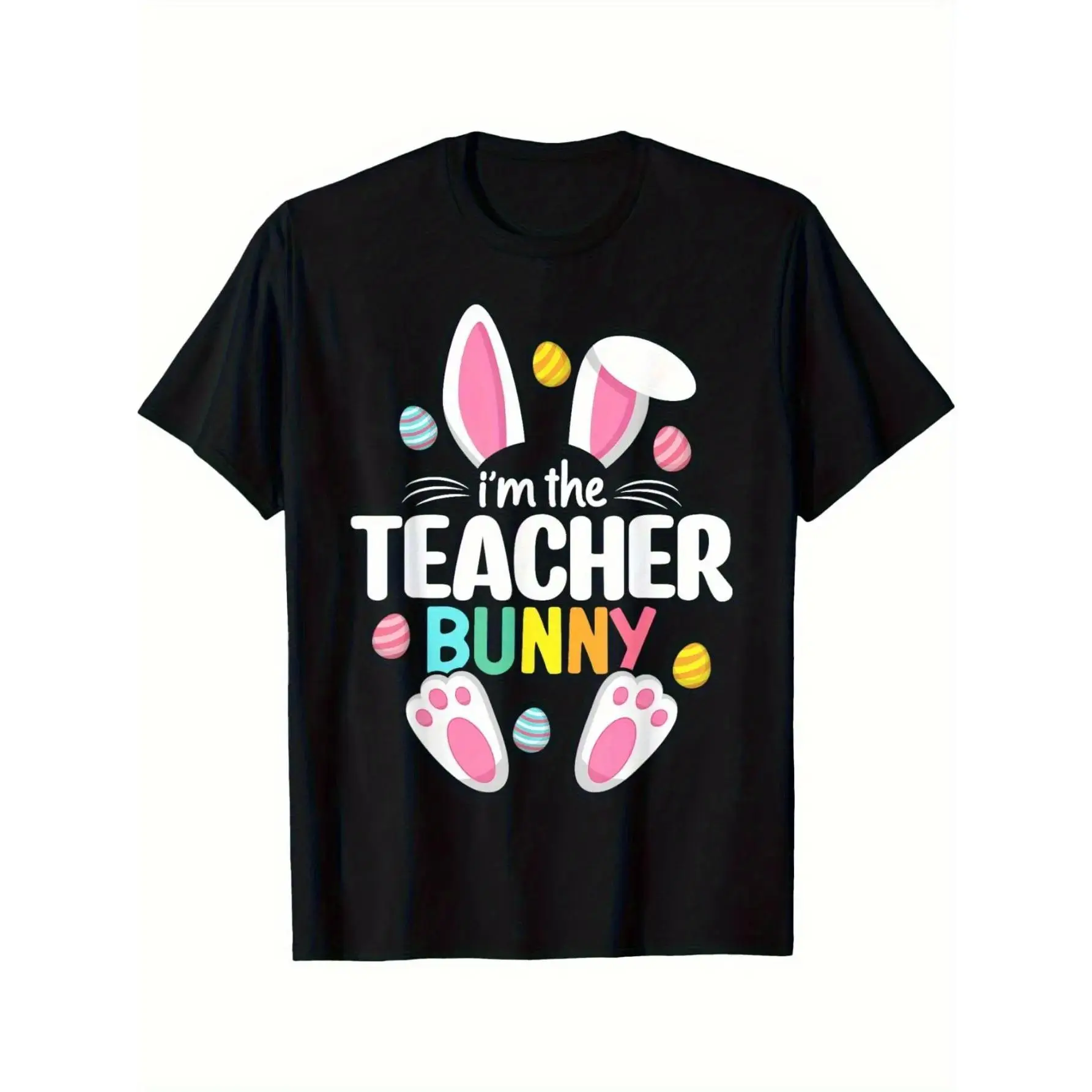 old,Easter Bunny T-Shirt Round Neck Cotton T-Shirt for Men Men Short Sleeve T-Shirt Shirts Women Men Family T-Shirt Funny Gift T-Shirt,Men's
