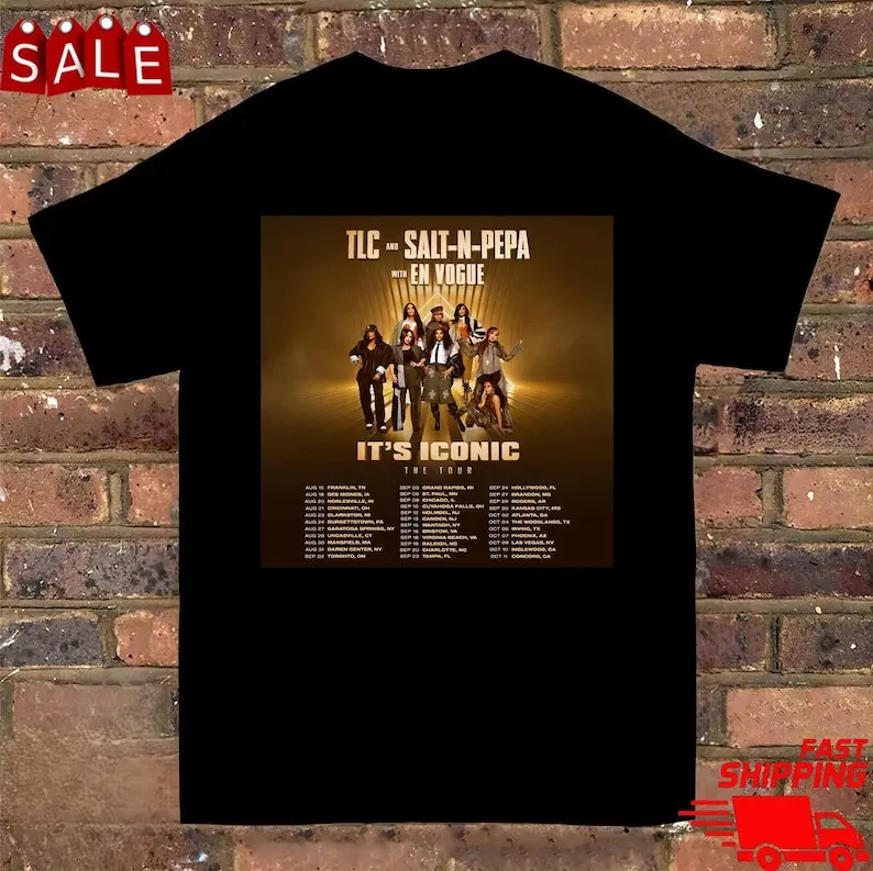 ICONIC Tlc Envogue Salt n Pepa Graphic Shirt, Unisex Gift for Fans Womenswear Top Fabric