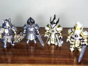 3D Printed Magnet Knights Model - Creative Magnetic Figurines for Display