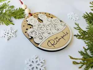 Personalized Family Snowman Ornament – Custom Name Christmas Decoration
