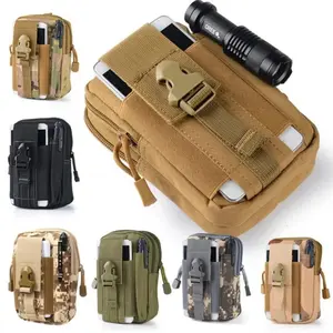 Lightweight Compact Tactical Waist Bag, Wear-resistant Outdoor Belt Fanny Pack with Slip Pocket, Multifunctional Pouch for Hiking Camping Hunting Travel