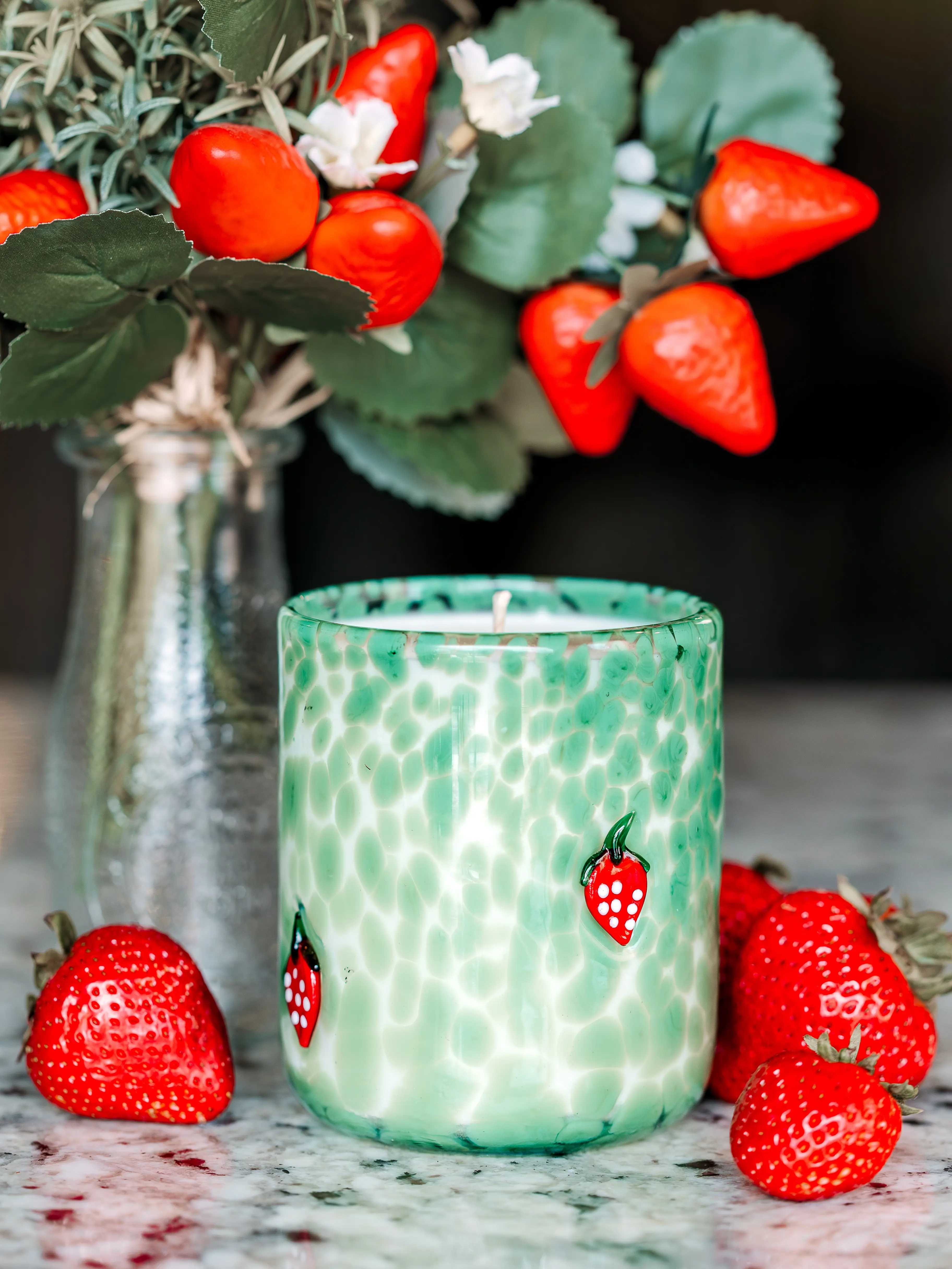 Vanilla Matcha + Strawberry Shortcake 100% Soy Wax Candle
