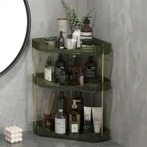 Lifewit Bathroom Counter Organizer Corner with Perfume Tray, Cosmetic Shelf, and Storage for Bedroom, Dresser, and Kitchen Home Goods Soap Mounted