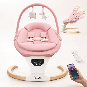 Baby Swing for Infants to Toddler| Portable Infant Swing , Rocker for Newborn with 5 Speeds, 5-Point Harness for Baby Boy Girl Swing with Music