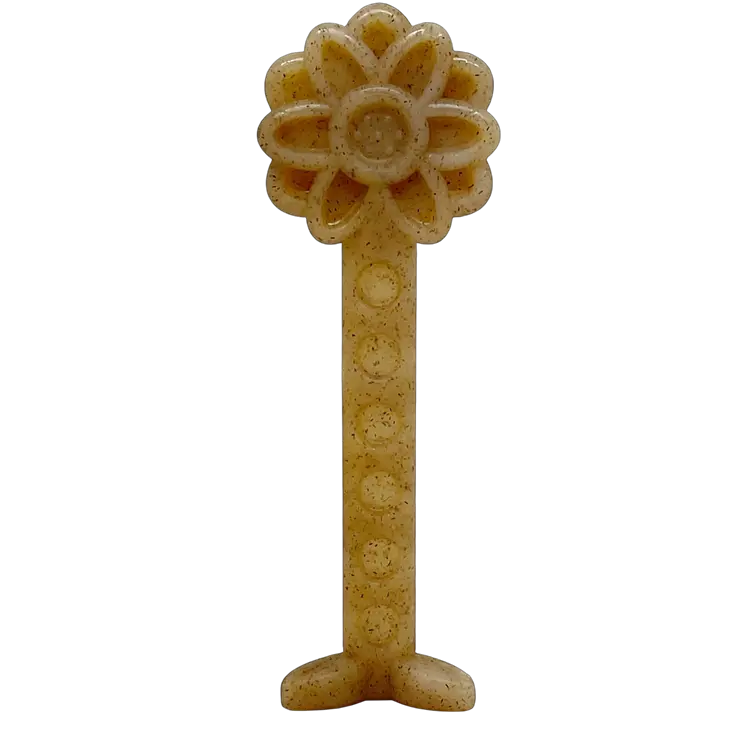 Flower Tower eChew Durable Nylon Chew and Enrichment Toy for Medium Dogs 2.375" Wide 7" Tall 0.5 Thick FDA Compliant Safe USA Made