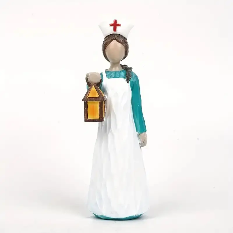 Nurse Angel Figurine, Cute Collectible Figurines, Decorative Figurine, 1 Count Creative Nurse Statue Desktop Decoration, Resin Exquisite Desk Ornament, Gift for Nurse, Collectible Home Decor
