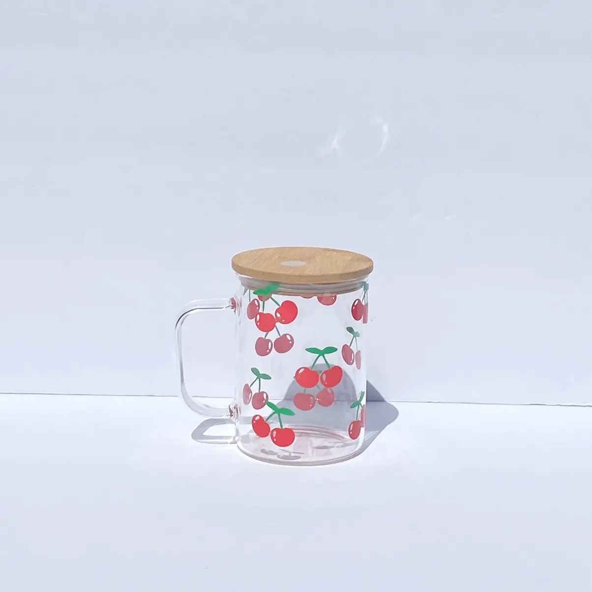 Cherry Libbey Glass Mug