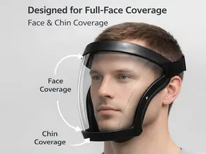 Full Face Safety Visor Shield, Clear Reusable Face Protection with Adjustable Headband for Gardening, Woodworking, Hedge Trimming, Cleaning, Workshop Tasks, DIY Projects and Outdoor Work.long working time