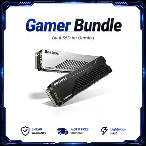 Gamer Bundle | Dual M.2 NVMe SSDs 7350MB/s + Metal Heatsink Kit,1TB,2TB