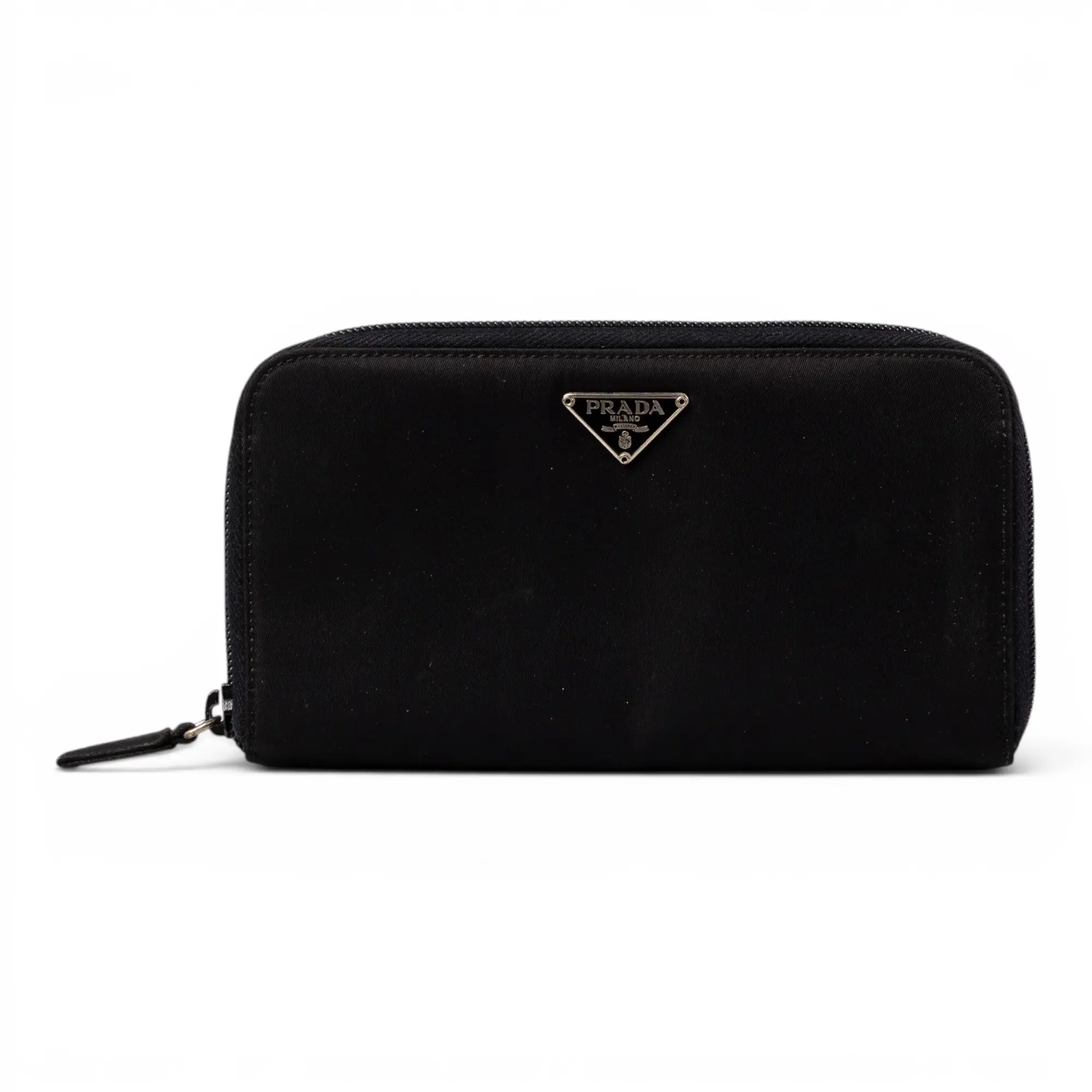 Pre-owned PRADA Nylon Bag Accessories P26051951 Black Zippy Wallet