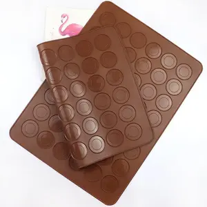 48-Cavity DIY Macaron Mold - Create Delicious Treats with This High-Temp Resistant Silicone Baking Mat! for Restaurant/food Truck/bakery