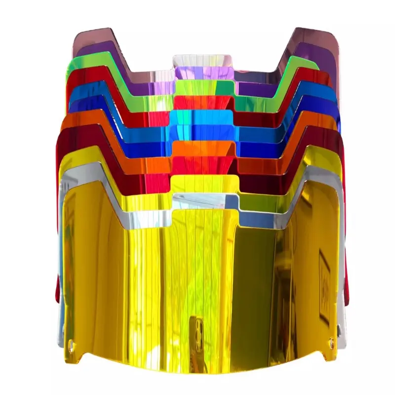 Adult Football Helmet Display Mirror Visors - Colorful Design with Multiple Colors and Clear Viewing Area