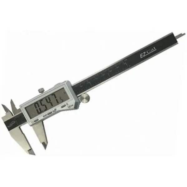 iGaging EZ Cal Hardened Stainless Steel Electronic Calipers - 0-4in Silver, Precision Lapping Finish, Easy-to-Read LCD Display, IP54 Splash Proof, Quick Measure Speed