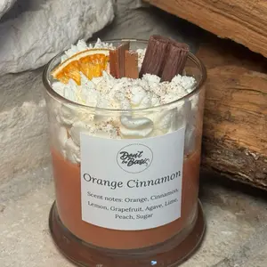 Orange cinnamon dessert candle