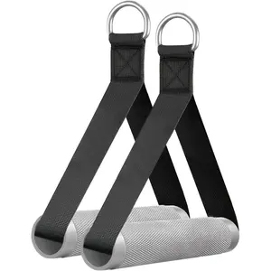 2Pack Upgraded Heavy Duty Exercise Handles for  Machine,  Alloy Gym Handles for Power Rack Attachments, Resistance Band with  Crossover System&Triceps Pushdown