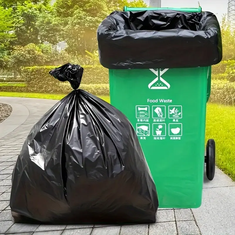 Garbage bags, large garbage bags, thick garbage bags, durable trash bag, Waste bags, industrial garbage bags, garden leaf bags, heavy-duty garbage bins, for household gardens and commercial use, cleaning supplies