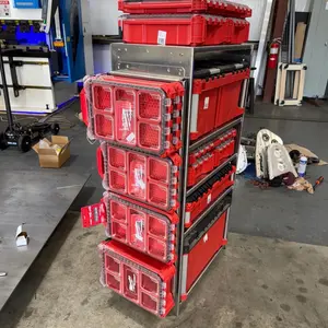 Side Mounts for Pack Out Racking System Packout Rack Vertical Mounts Red Storage Bins