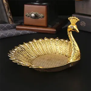Creative Swan Design Fruit Tray, 1 Count Metal Snack Dessert Candy Key Sundries Storage Tray, Home Organizer for Kitchen Dining Room, Sculpture Desk Decor, Racks
