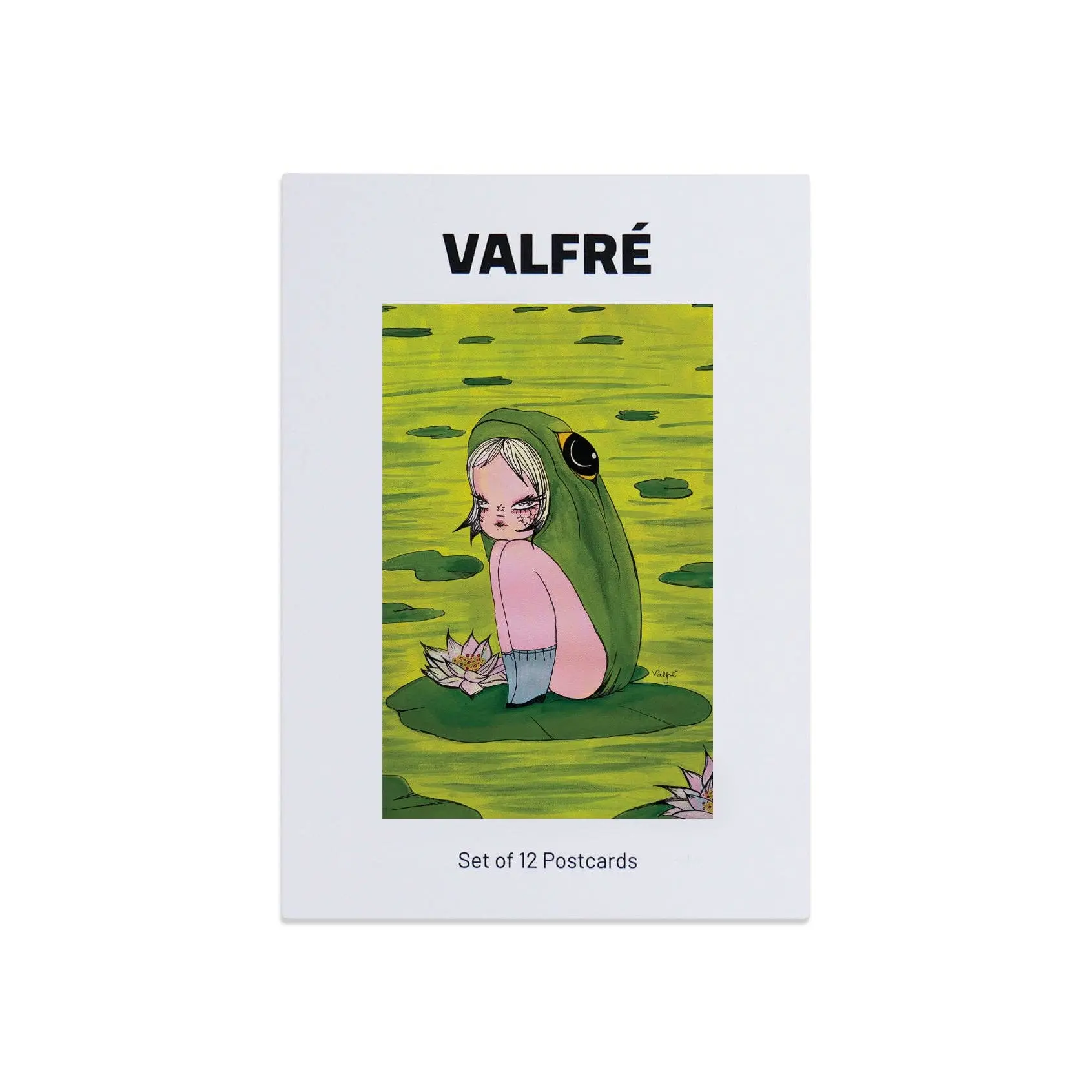 Valfre Postcards Vol 2 - Set of 12 Original Artworks on Durable Cardstock with 12 Envelopes 4" x 6" Perfect for Collecting Framing or Sending Notes