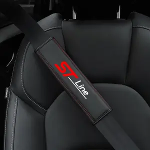 Car Seat Belt Shoulder Cover, PU Leather Car Seat Belt Shoulder Pad, Anti-slip Car Interior Accessories, Boujee Car Accessories for Ford ST Line Focus Fiesta Mondeo