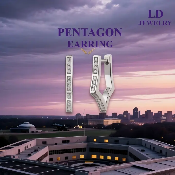 The Pentagon Earring---Wedding/ Engagement/Birthday/Anniversary/ Gifts for Girlfriend or Boyfriend/ for Fiance and Fiancee/ Husband and Wife