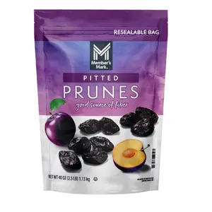 Member Mark’s Pitted Prunes Good source of Fiber , 40 oz Dried Fruit Natural Sweet