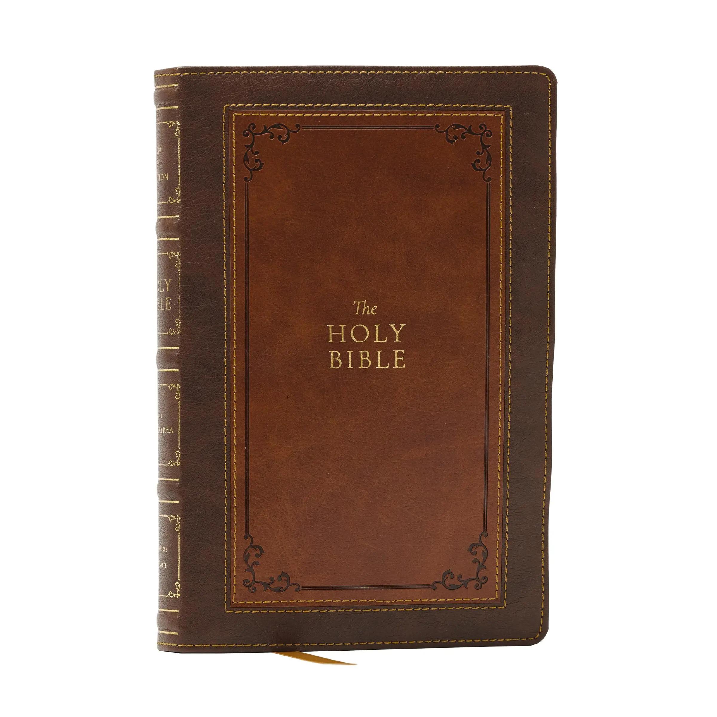 1611 KJV with Apocrypha, Brown Leathersoft: Holy Bible by Thomas Nelson [Leatherbound Book]