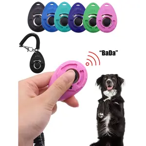 Dog Training Clicker with Wrist Strap Second Precise Command Retractable and Wearable Anti-Slip Button Design Pet Training Tool Dog Training Device to Correct Behavior Suitable for Outdoor and Home Use Rounded Corners That Don'T Hurt Hands